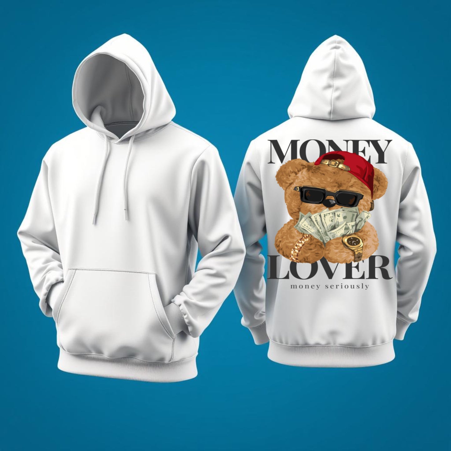 Money Lover Hoodie – Luxury Streetwear with Cool Bear Design