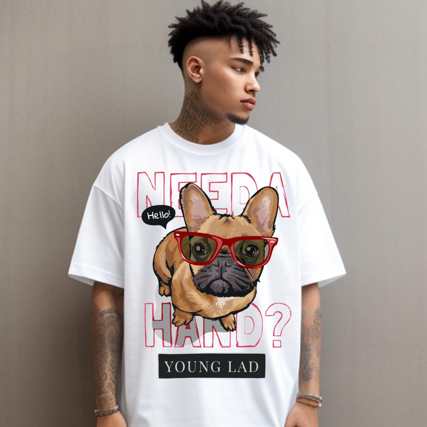 Young Lad – Funny Bulldog Graphic T-Shirt