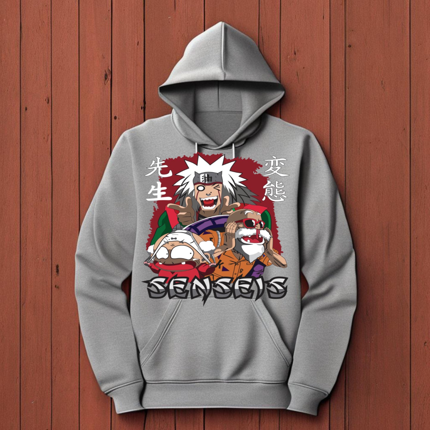 Funny Anime Sensei Hoodie – Retro Japanese Cartoon Style, Unisex Pullover