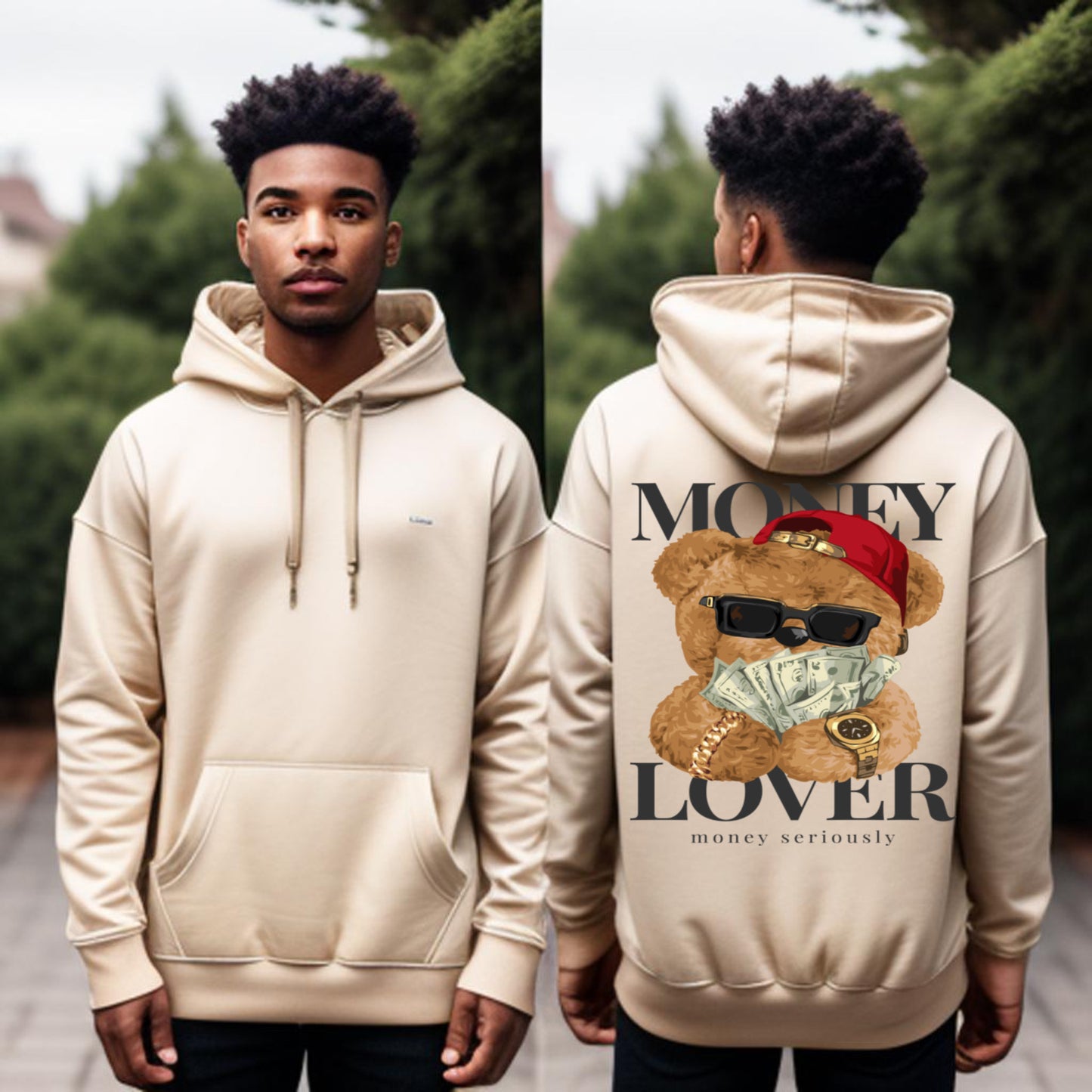 Money Lover Hoodie – Luxury Streetwear with Cool Bear Design