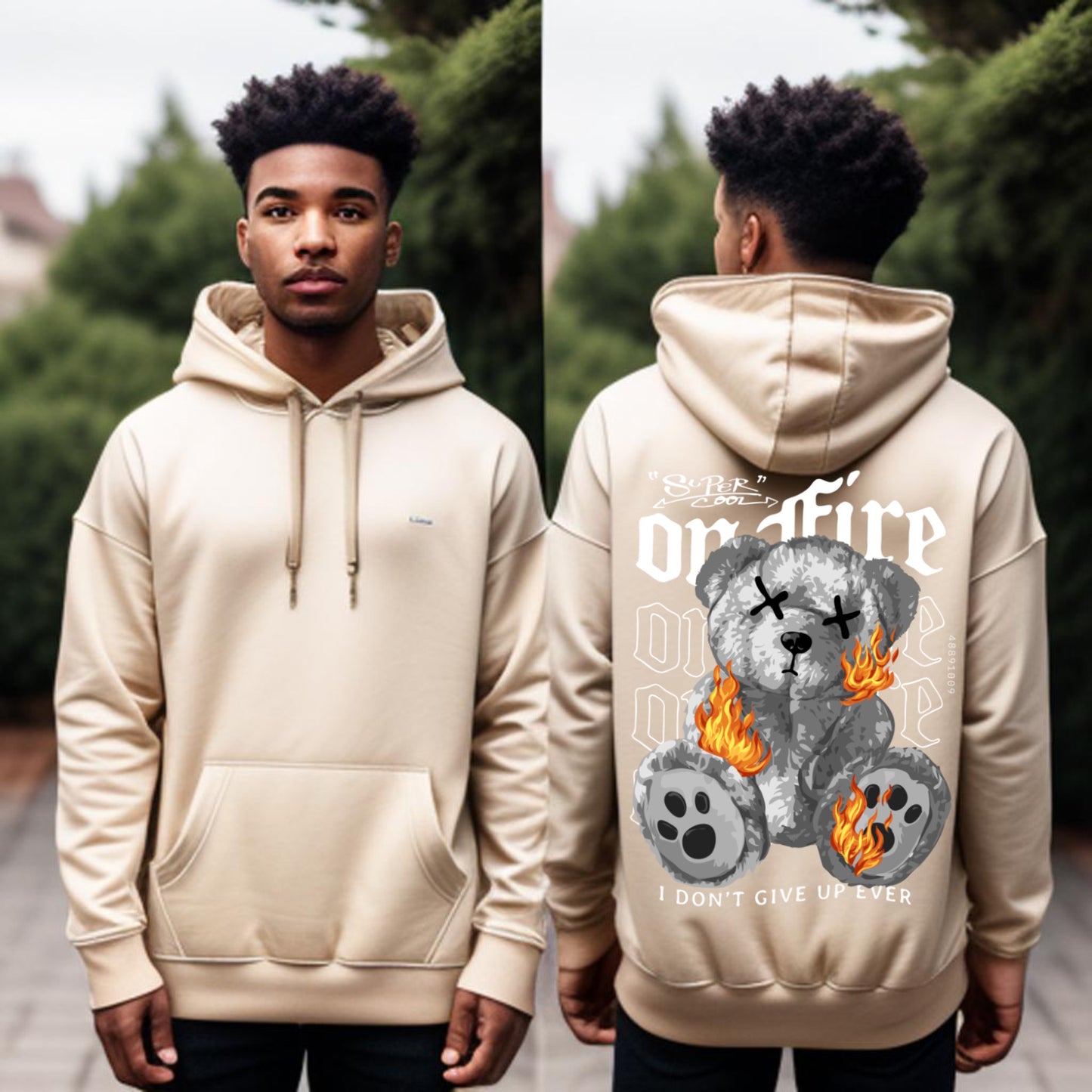 On Fire Hoodie – Never Give Up
