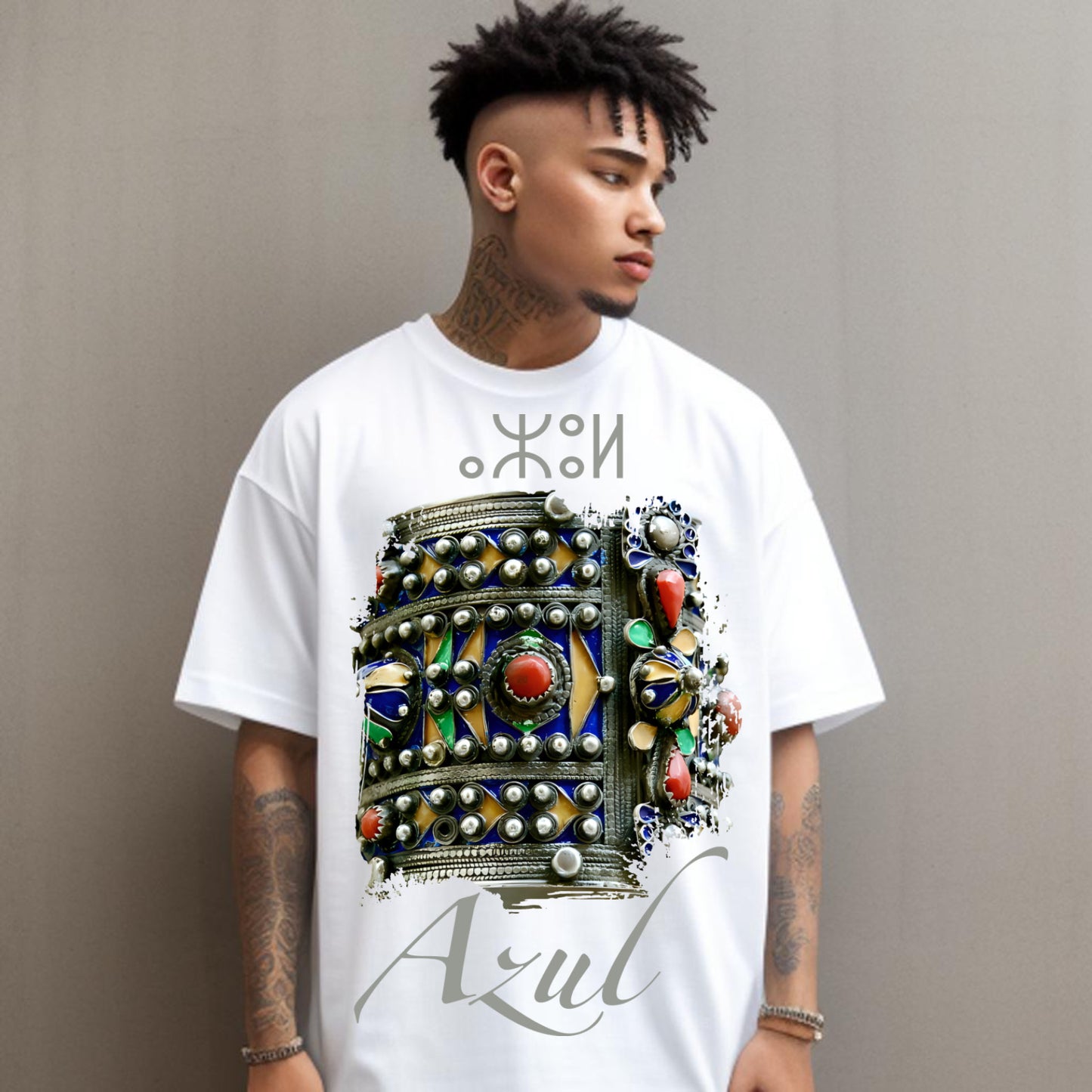 Azul – Amazigh Heritage Bracelet Tee