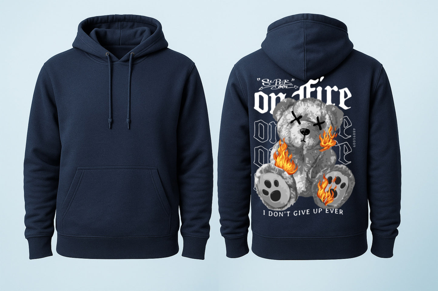 On Fire Hoodie – Never Give Up