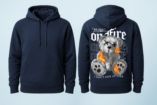 On Fire Hoodie – Never Give Up