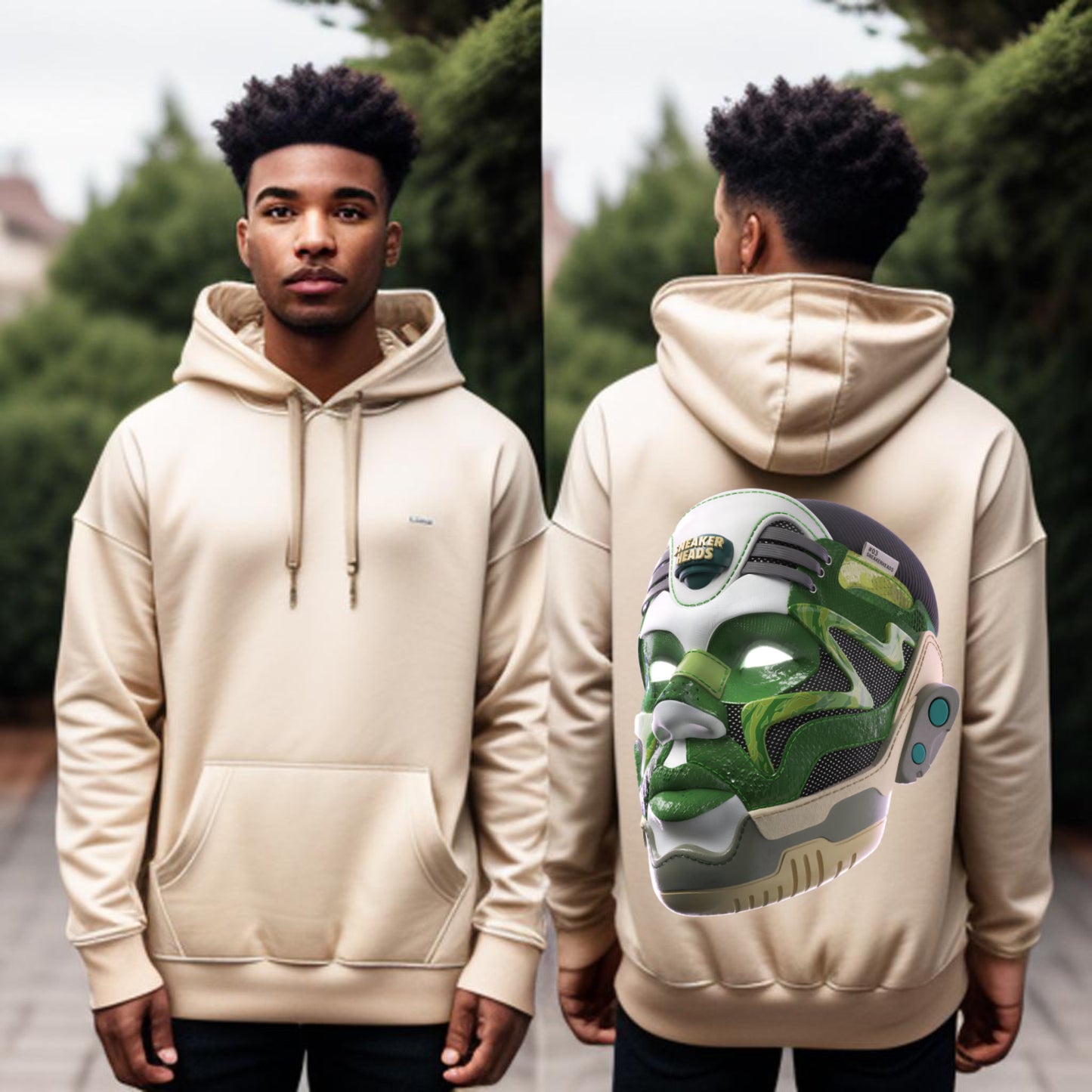 Sneakerhead Mask Hoodie – Futuristic Streetwear Drop