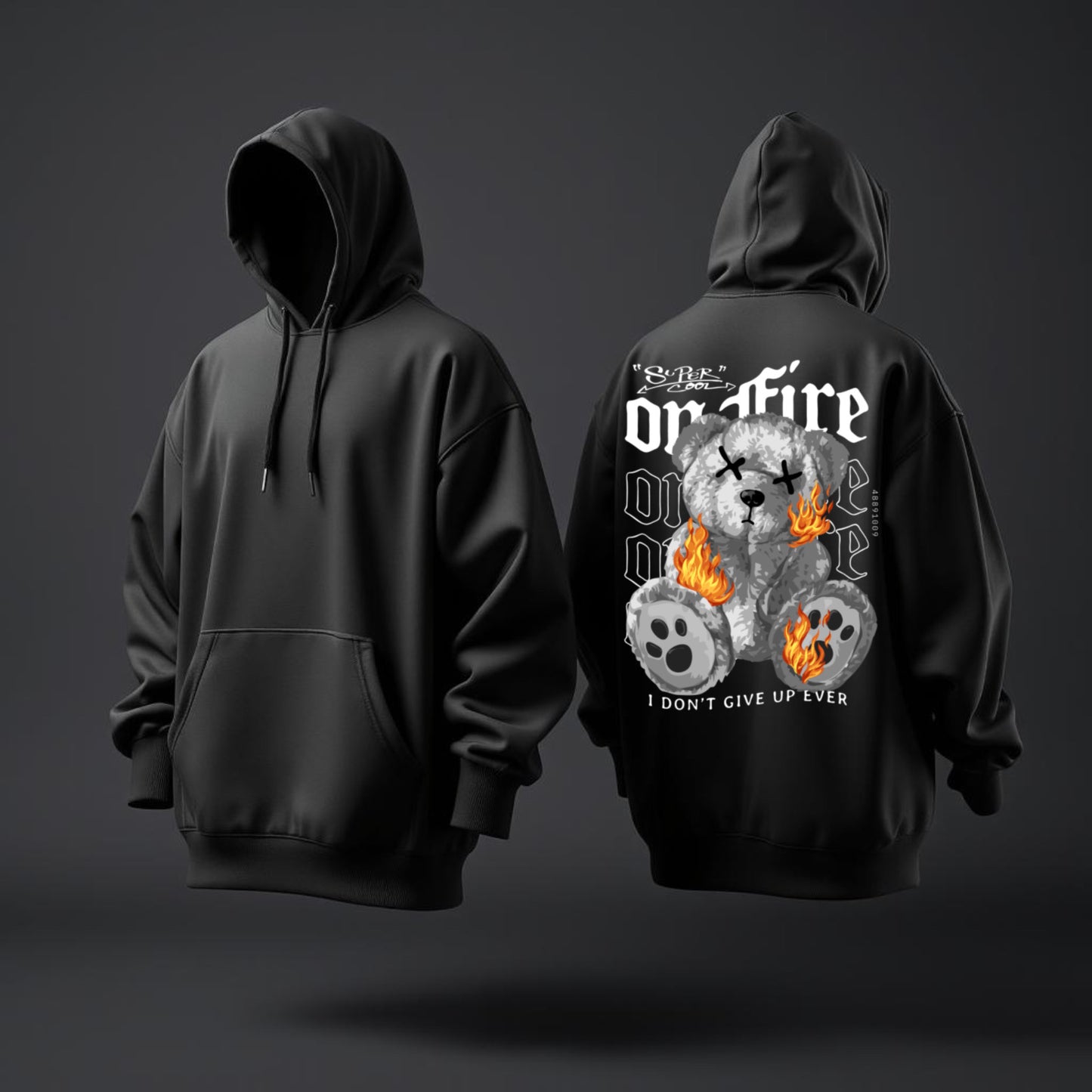 On Fire Hoodie – Never Give Up